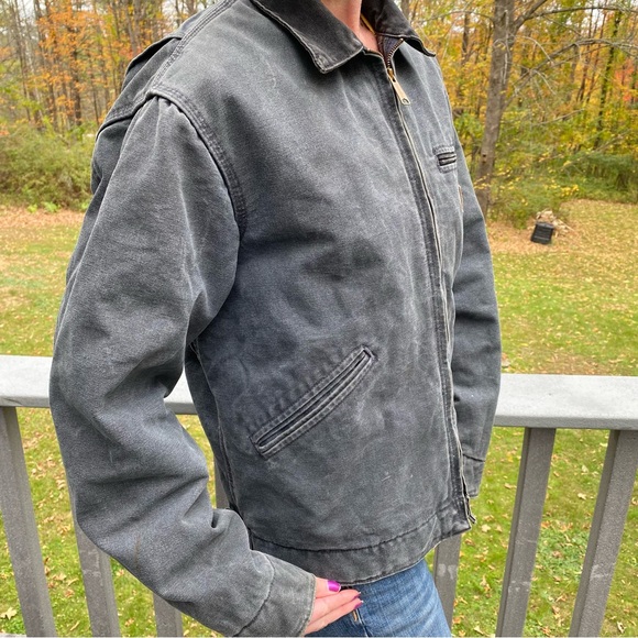 Carhartt Detroit Jacket J97 PTL Medium Petrol Work Wear Utility - Picture 3 of 17